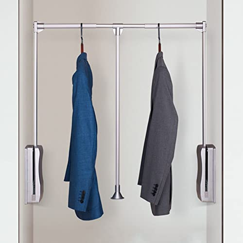 Kleiderstange* Garderobenstange, ausziehbare Schrankstange, Aluminium, verstellbar, 48,3–121,9 cm, robuste Schrank-Ausziehstangen, Aufhänger for Aufhängen von Kleidung, Kleiderschrank, Hebeschiene, Or