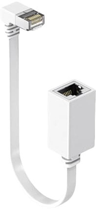 Cable de extensión Ethernet CAT7 de 10 Gbps, extensor de cable de 90 grados, adaptador de cable de red RJ45 en ángulo recto para PC