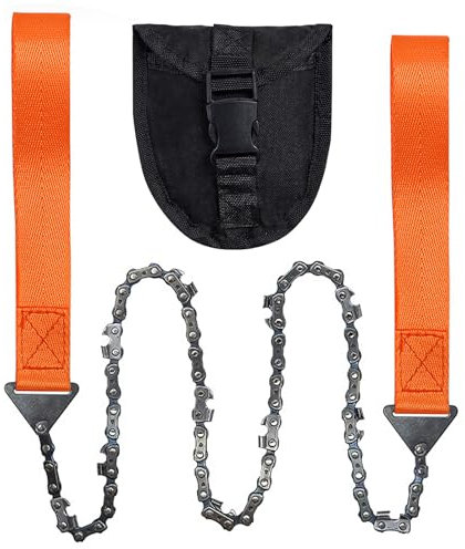 GmwyCzV Sega a Catena a Mano, 11 Dentellature Sega a Catena Manual, Segare a Chain Manuale Portatile, Motosega Tascabile, per Giardinaggio, Sopravvivenza di Campeggio all'Aperto, Taglio di Legno