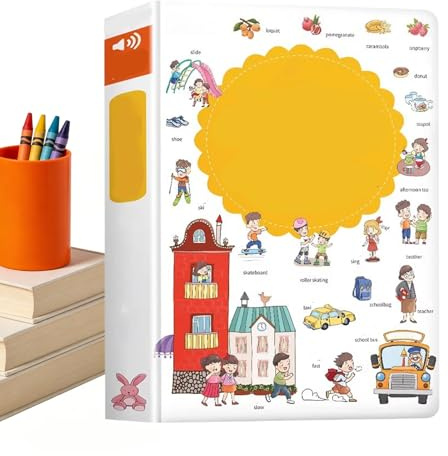 Libro Parlante Inglese,Gioco Educativo Interattivo per l'Apprendimento Precoce,Libri Sonori per l'Infanzia - Regalo per Bambine e Bambini da 2 a 6 Anni Scuola Materna