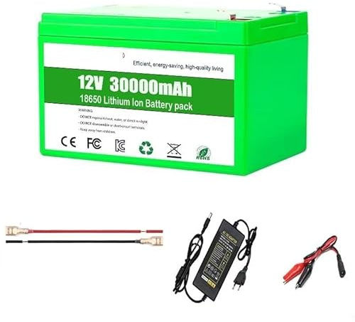 12V Li-ion 40Ah 30Ah 20Ah Lithium Rechargeable Battery Pack For Sprayer Kids Electric Toy Car Scale Access Control+Charger(12V 30000mAh)