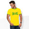 World of Football Ringer T-Shirt line Brasilien gelb - XL
