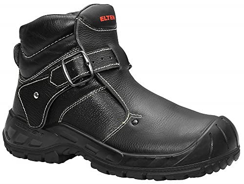 ELTEN Sicherheitsschuhe CARL S3 HI, Damen und Herren, Leder, Stahlkappe, leicht, robust, Schwarz, Größe: 41