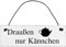 Anika Hermsen-Grallert, HomeYourself Shabby Chic Vintage Schild Draußen nur Kännchen Dekoschild Türschild