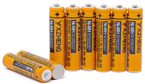 8PCS batteria AAA per hhr-65aaabu per Panasonic telefono cordless 1.2 V 630 mAh originale della batteria Ni-MH ricaricabile con custodia in plastica