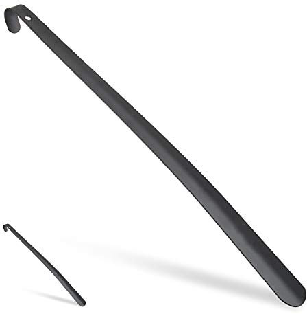 Relaxdays Chausse-Pied, Lot de 2, Chaussepied, Chausse-Pieds en métal, Métallique, Chaussures, 60 cm de Long, Fer, Stable, Noir