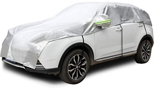 Konnfeir Mezza copertura copriauto per tutte le stagioni copri carrozzeria per esterni per interni Materiale Oxford 210D Impermeabile antipolvere universal (SUV)