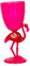 Boland 52542 Flamingo Drinking Glass Height 20 cm Capacity 40 cl Plastic Goblet Hen Party Drinking Cup Theme Party Birthday Carnival