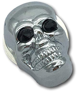 1x Totenkopfschraube custom mit schwarzen Augen z.b. für Motorrad und Auto Kennzeichen