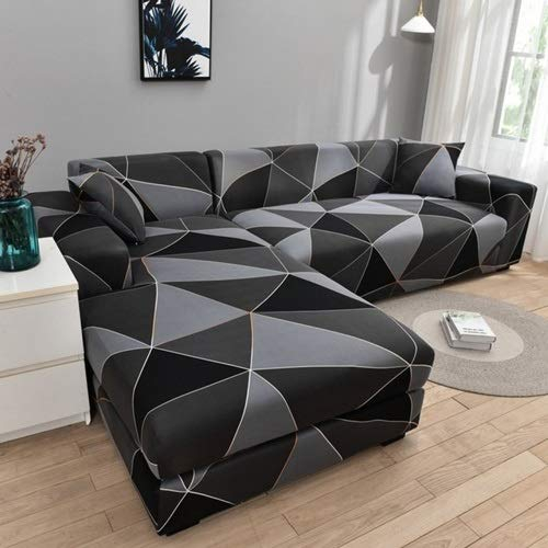Couchbezug L Form 1/2/3/4 Sitzer,(L-förmiges Ecksofa Sofabezug sollte Zwei kaufen)L-förmiges Ecksofa mit elastischem elastische Stretch Sofa Überwürfe ( Color : I , Size : 3-Sitzer (190-230 cm) )