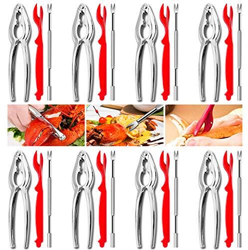 Lot de 24 outils de fruits de mer pour crabe, casse-noix, ouvre-crustacés, pince de homard, couteau, accessoires de cuisine