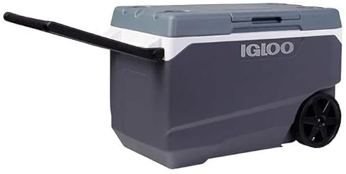 TECNOLIFE Nevera Trolley Igloo - Capaciodad 137 latas, 5 días de retención de Hielo y 85 Litros