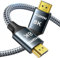 ARISKEEN Cable HDMI 2.1 8K 5 metros, 48Gbps Cable HDMI Trenzado de Nailon de Alta Velocidad, Soporta 8K@60HZ, 4K@120Hz, Compatible con PS4/5 TV One Switch Monitor Blu-ray Soundbar