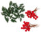 Super Idee 100 Kleine künstliche Tannenspitzen und 100 Mini Artificial Beeren für Weihnachtsdekorationen Weihnachtskranz Adventsdeko Aussen Innen selber Machen Basteln Adventkranz Tischdeko (200)
