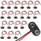 20 Pack 9V Battery Snap Connector 9 Volt Battery Clips Connector Buckle Plastic Housing 10cm Leads