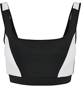 Urban Classics Damen Ladies Color Block Bra Black/White, L