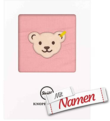 Steiff Schmusedecke Bridal Rose, Mädchen Kinderdecke Babydecke Kuscheldecke, 90x60 cm, Baumwolle