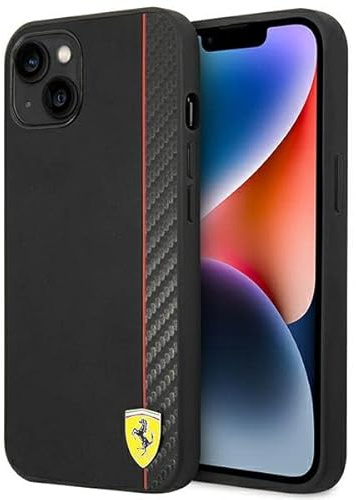 Ferrari FEHCP14MAXBK Hülle für iPhone 14 Plus 6,7 schwarz/Black hardcase Carbon