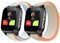 Snyeest 2-Stück Nylon Armbänder Nur Kompatibel mit XPLORA Kidzi Armband, Kids Smartwatch Klettverschluss Mädchen Jungen Verstellbare Ersatz Armbänder Kompatibel mit Xplora Kidzi,Regenbogen+Milch