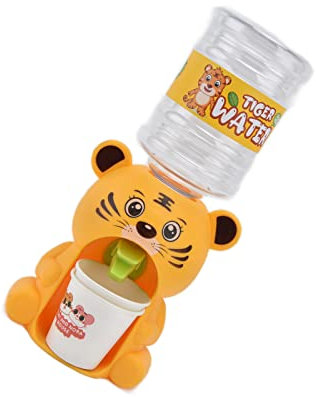 Miniature Water Dispenser, Mini Water Dispenser Toy Simulation Animal Shaped Drinking Fountain Birthday Gift for Toddlers Children (Large Cute Tiger)