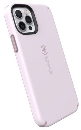 Speck Prodotti Candyshell Pro Custodia per iPhone 12 e 12 Pro, modello da 6,1 pollici, compatibile con MagSafe, morbido lilla e petali di garofano