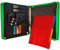 Raylu Paper - Cartella portadocumenti A4 con anelli e chiusura a zip, organizer per notebook con separatori colorati per conferenze, viaggi e studi (verde)