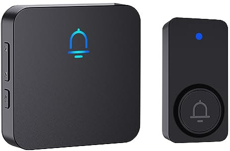 SECRUI Wireless Doorbell, Electric Cordless Battery Operated Plug in Door Bells IP55 Waterproof Easy Install Long Range of 1,000 Feet with 32 Chimes for Home, School, Office, Classroom