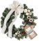 Creative Home Weihnachtskranz Cremefarben Türkranz Weihnachten Tannenkranz Künstlich | Durchmesser 35 cm | Adventskranz für Haustür Wand Tisch | Indoor & Outdoor | Weihnachtsdeko | Winter Deko