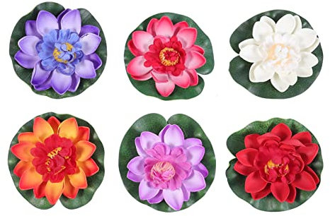 Yardwe 18 Stk Künstlicher Lotus Aquarium-fälschung Künstliche Lotusblätter Wasser Künstliche Seerosenblätter Schwimmende Teichpflanzen Gras Baum Plastik Lotus Blatt Braut Künstliche