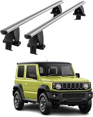 PURAR Kreuzschienen-Dachträger für Suzuki Jimny 2018-2022, Dachgepäckträger Frachtstangen Autozubehör Top für Wanderungen und Camping