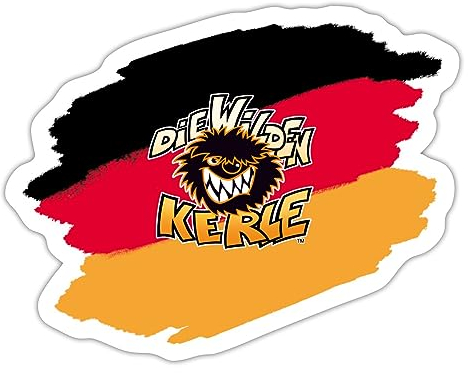 Spreadshirt Die Wilden Kerle Logo Deutschland Sticker, 10 x 10 cm, Mattweiß