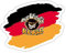Spreadshirt Die Wilden Kerle Logo Deutschland Sticker, 10 x 10 cm, Mattweiß