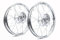 2x Speichenrad 1,50x16 Zoll Stahlfelgen und Speichen verchromt mit Tuning-Radnabe, fertig montiert, Simson S50, S51, S70, S53, S83, KR51, SR4