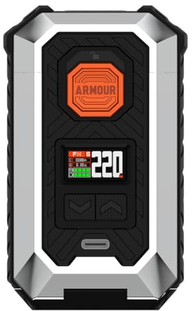 Vaporesso ARMOUR MAX Mod | 220W Box Mod Works with Itank 2 Atomizer/Z sub ohn Tank/ 510 Thread Atomizer E-Cigarette Vaporizer (Plata)