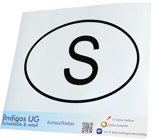 INDIGOS UG Aufkleber - Autoaufkleber - JDM - Die Cut - Auto - 200x127 mm - Schweden S - schwarz - Heckscheibe - Heckscheibenaufkleber - Sticker - Tuning