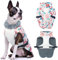 Hundemantel Winter, Wasserdicht Hundejacken Große Hunde Weste Winddicht Hundejacke Warm Fleece Haustier Bekleidung Winterjacken mit Leine Loch(Blumen, M)
