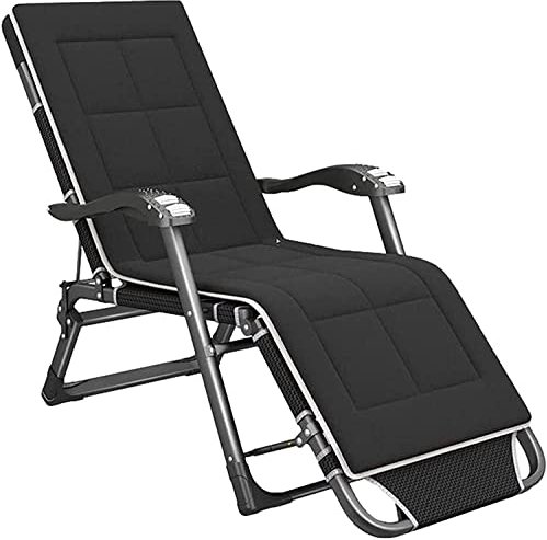 Outdoor-Loungesessel, Sonnenliegen, Stühle mit gepolsterten Sitzen, Klappstühle, Set aus Zero-Gravity-Liegestühlen, Relaxsessel mit verstellbarer Rückenlehne, zum Sonnenbaden am Strand (C) (B) wisdom