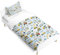 PORJDN Traktor Kinder Bettwäsche-Set, Kopfkissenbezug 40x60cm, Bettbezug 90x190cm,Wolken im Cartoon-Stil Bettwäsche Mit leichtläufigem Reißverschluss. (Style E, 90x190cm)