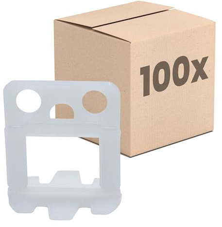 Dalsys Fliesen Nivelliersystem 2mm 100 Laschen, Verlegehilfe Set, Fliesenleger Werkzeug