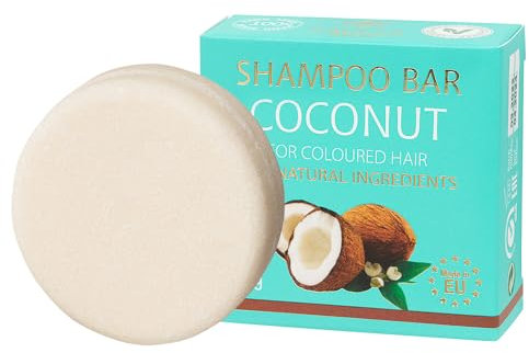 SAULES Naturkosmetik Festes Shampoo 60g - ohne Silikone, SLS & Paraben - für trockenes Haar, Vegan Haarpflege mit Vitamin E, Macadamiaöl, Kakaobutter (Coconut)
