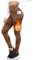 ACTINPUT Thermo Leggings Damen Gefütterte Thermoleggins High Waist Thermohose Winter Warme Sportleggins Strumpfhosen Yogahose Laufhose Sporthose mit Taschen(Leopard,S-M)