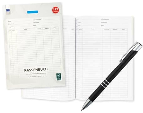 Kassenbuch / A4 / 56 Blatt / mit Metallkugelschreiber