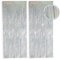 PHENO FLAGS 2 Stück Silberner Lametta Vorhang, 1x2,5m - Glitzernde Silvester-Deko im Funkelnden Metallic-Look, Lametta Girlande für Ihre Party