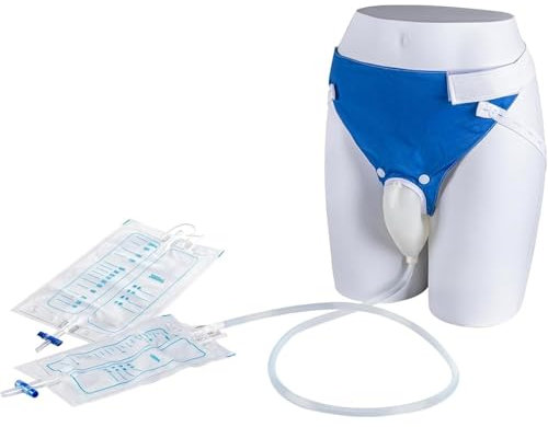 DUBEI Tragbarer Urinsammelbeutel, Tragbares Urinal Für Männer Und Frauen, Verstellbarer Urindrainagebeutel Aus Silikon, Urinal Mit Externem Katheter,Men