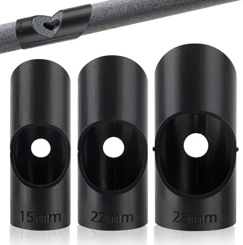 3er-Pack Rohrisolierung Schneider, 3 Modelle Schaumstoff-Rohrschneider, Rohrisolierungs-Schaumstoffschneider, Rohrleitung Führungswerkzeug für 15 mm, 22 mm, 28 mm Lagging Jig für Kupfer(Schwarz)
