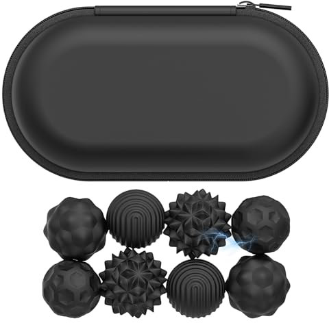 8 Stück Magnetischer Akupressur ball Silikon Stressabbau Magnet Bälle Magnetische Massageball Igelball Magnetkugeln Stressball Sensorik Spielzeug Stressball Magnet Fidget Spielzeug Zum Stressabbau