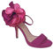 MENBUR 21393 Sandali Donna con Fiore applicato Colore Fucsia, Tacco Alto 10 cm, Elegante con Cinturino alla Caviglia, Misura 36