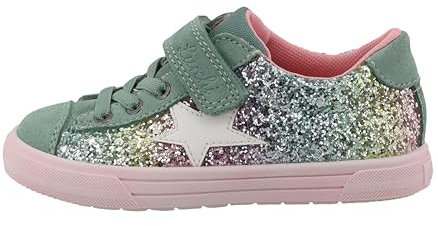 Lurchi Bine Glitzer Rose rot | Halbschuhe, Glitzer, Mint, Grün, Klettverschluss, Motiv: Stern, Kinder, Schuhe