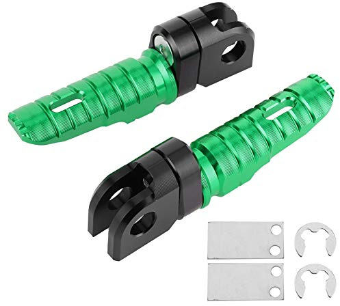 Paire de pieds avant pédales en alliage en aluminium pour Ninja Z125 Pro Z250 SL Z400 Z900 Motorcycle Conversion Bleu (Green)