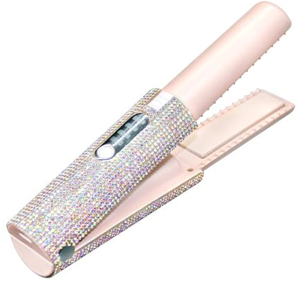 Cordless Hair Straightener – Ceramic Coated Flat Iron, Wireless Tool | Compact Rechargeable Design With duall Functionality, 2 In 1 Curler And For Quick Styling While Traveling Or Outdoors